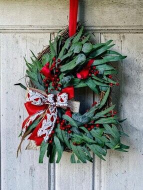 All season cardinal wreath